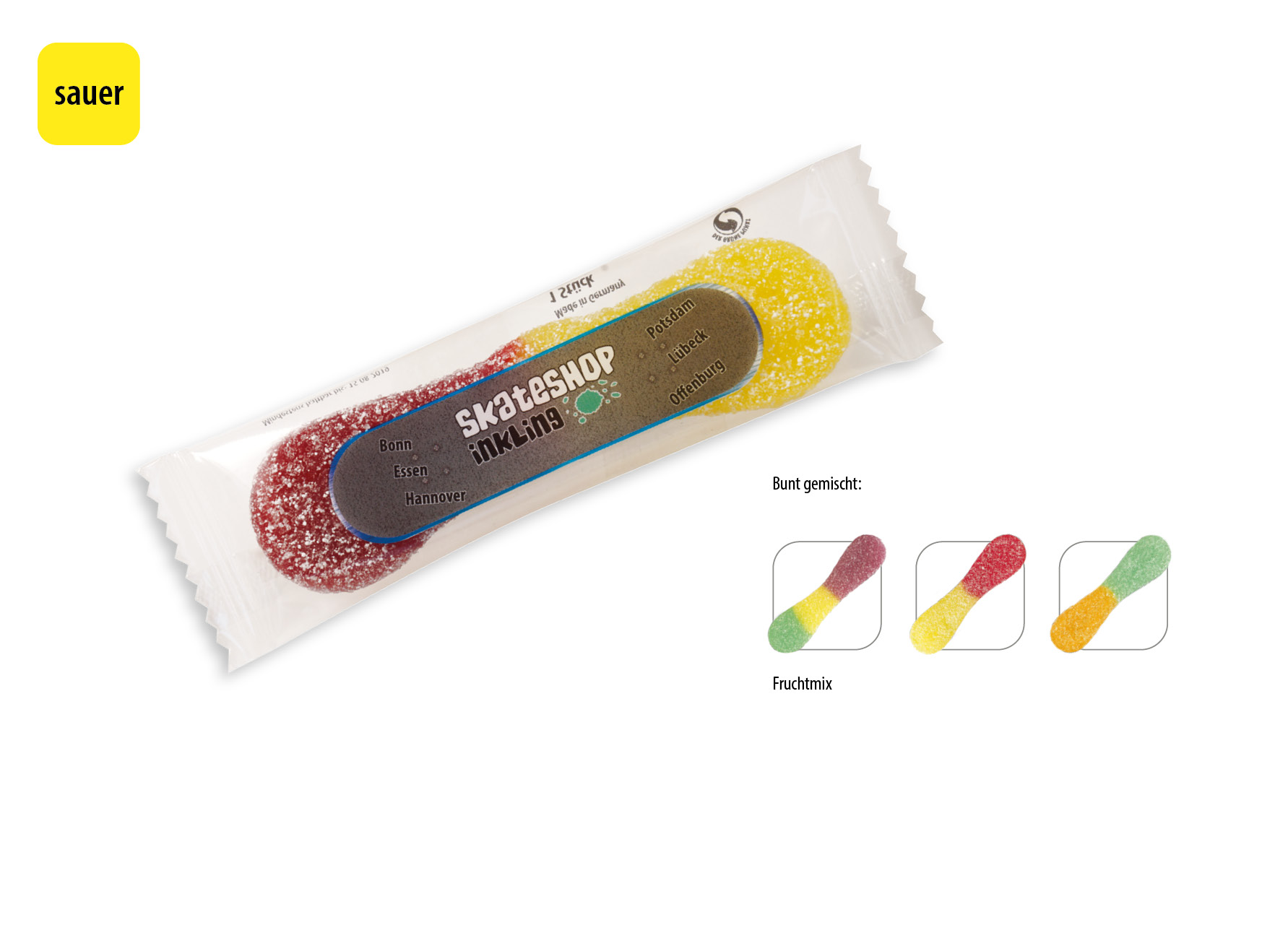 Saure Zungen vegan im Flowpack